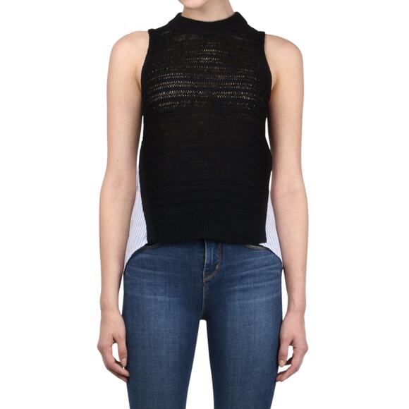 VERONICA BEARD South Beach Sleeveless Sweater in Black S - Picture 2 of 9